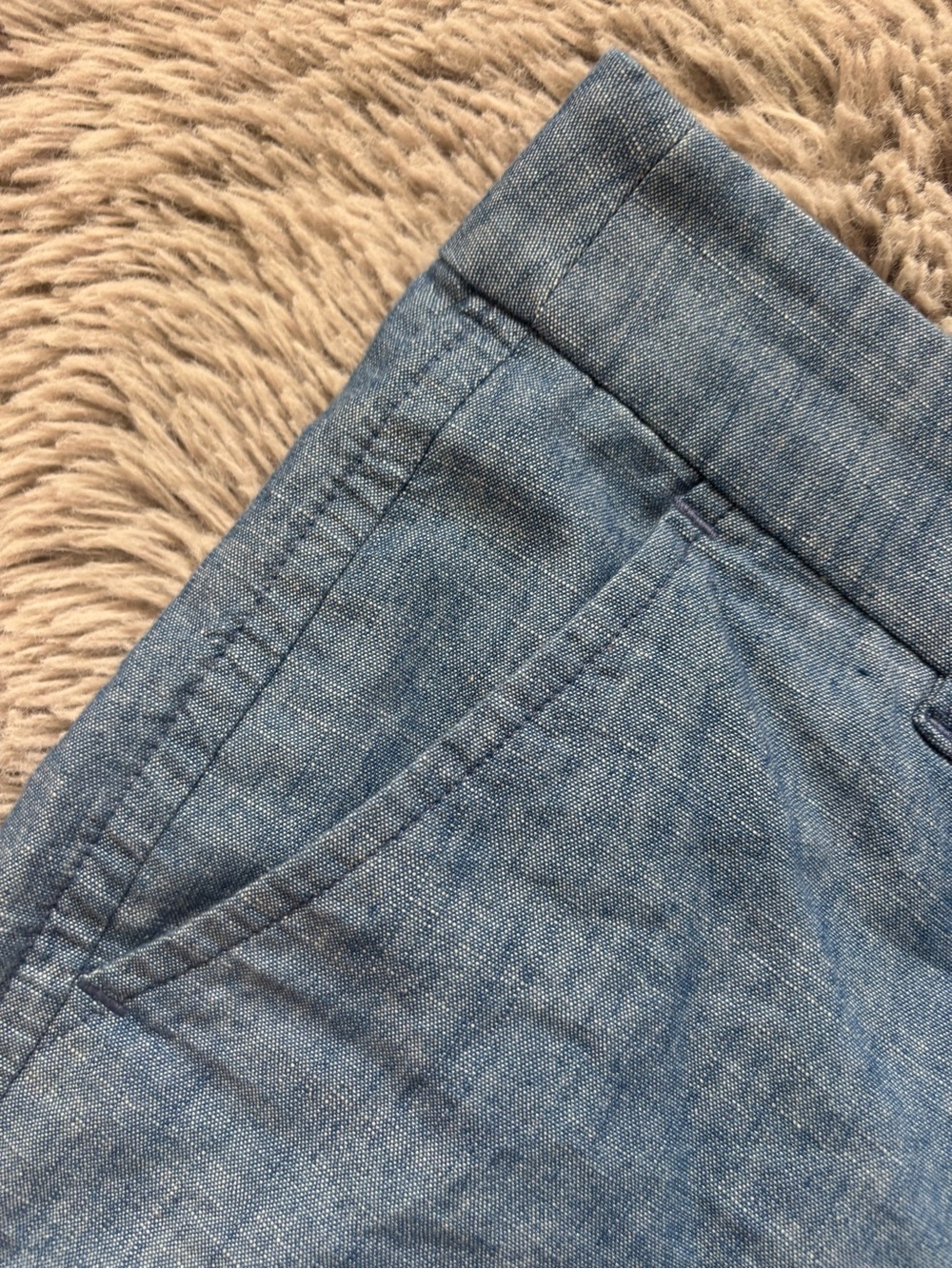 J. Crew Chambray Chino Shorts - Light Blue 100% cotton size 8 - Picture 2 of 8